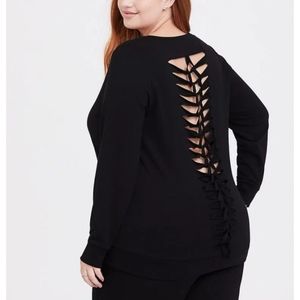 Torrid 4X Rocker Back Slash Black Sweatshirt